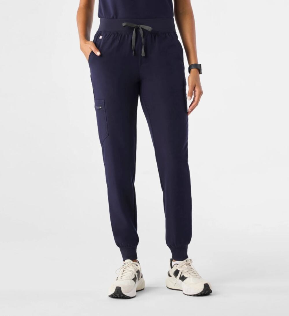 Figs Women’s Zamora Jogger Scrub Pants High Waisted Medical Yoga Size S Blue
